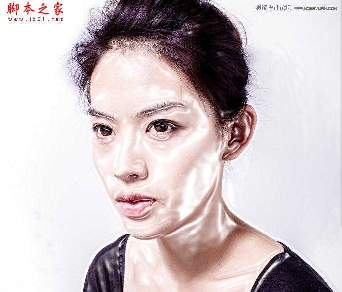 ‘Photoshop快速将人物肤色打造出塑料效果‘