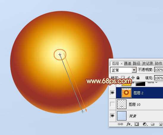 ‘Photoshop制作一个简单的金色足球‘