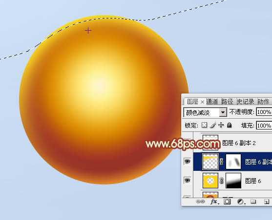 ‘Photoshop制作一个简单的金色足球‘
