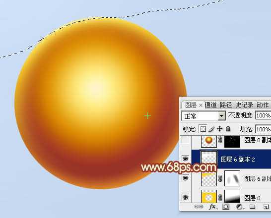 ‘Photoshop制作一个简单的金色足球‘