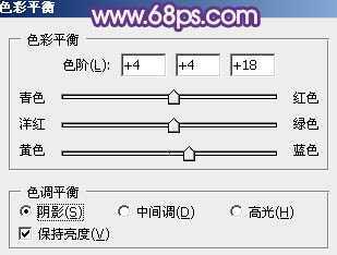 ‘Photoshop为外景人物图片打造出经典红蓝色‘