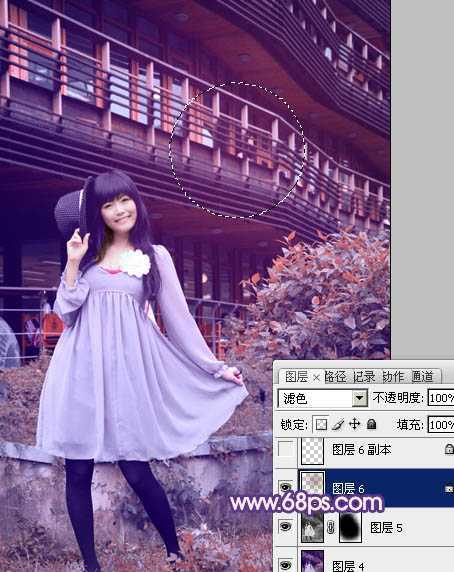 ‘Photoshop为外景人物图片打造出经典红蓝色‘