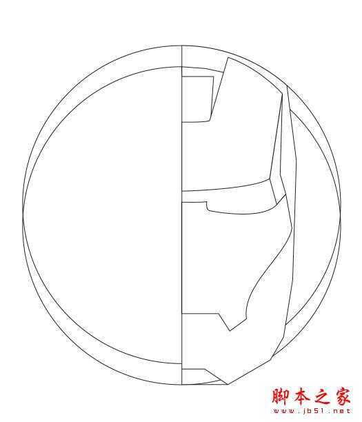 ‘Illustrator和Photoshop绘制逼真质感的钢铁侠面具头像‘