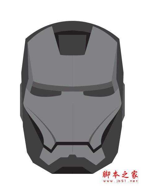 ‘Illustrator和Photoshop绘制逼真质感的钢铁侠面具头像‘