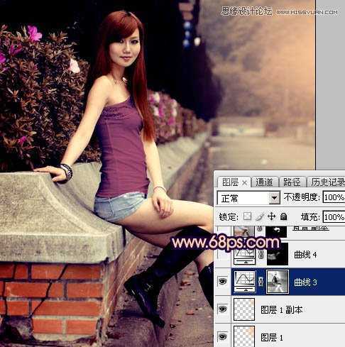 Photoshop调出街边人像高对比暗色效果,PS教程