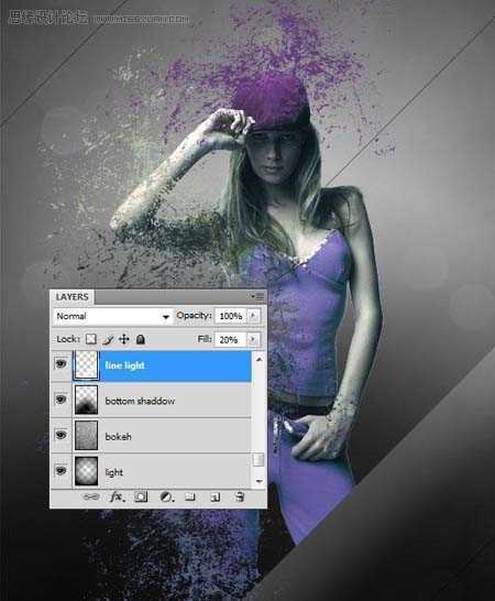 ‘Photoshop多图合成漂亮的潮流人物插画‘
