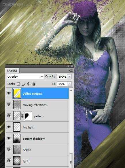 ‘Photoshop多图合成漂亮的潮流人物插画‘