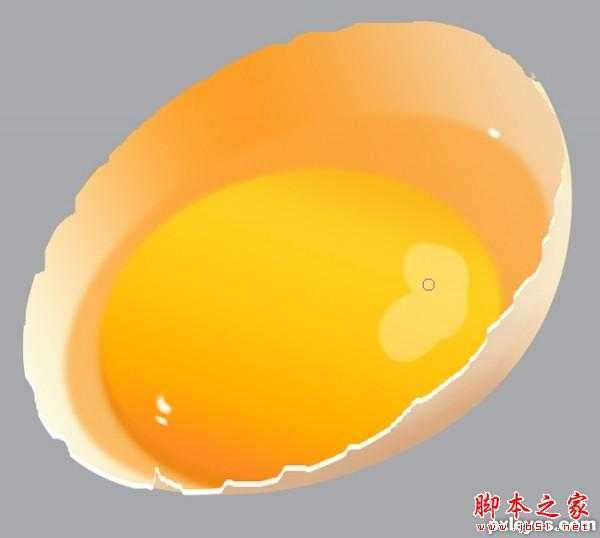 ‘Photoshop设计制作刚敲开的半边生鸡蛋‘