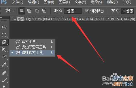 ‘PS抠图:磁性套索工具使用方法‘