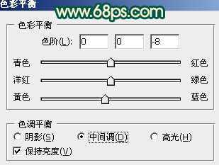 ‘Photoshop将美女图片调成暗调橙绿色‘