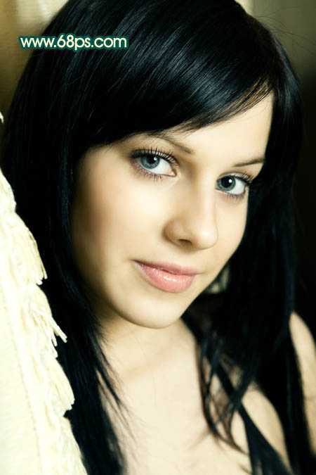 ‘Photoshop将美女图片调成暗调橙绿色‘