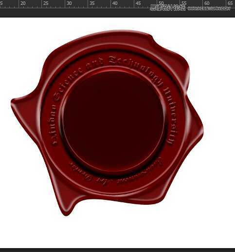 ‘PS使用图层样式制作一款逼真质感的红色蜜蜡封印效果‘