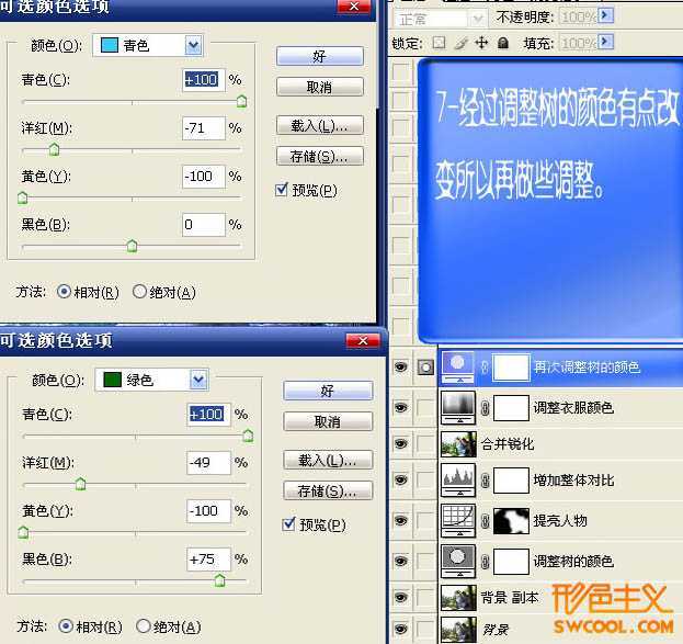 ‘PS合成唯美梦幻青绿色的人物场景教程‘