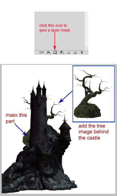 ‘PS合成童话中的恐怖城堡场景‘