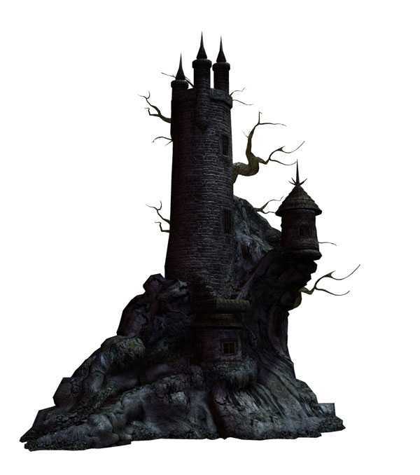 ‘PS合成童话中的恐怖城堡场景‘