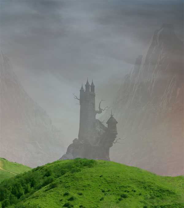 ‘PS合成童话中的恐怖城堡场景‘