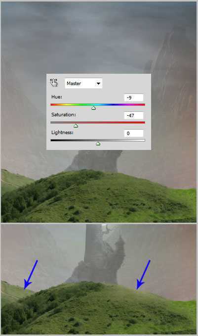 ‘PS合成童话中的恐怖城堡场景‘