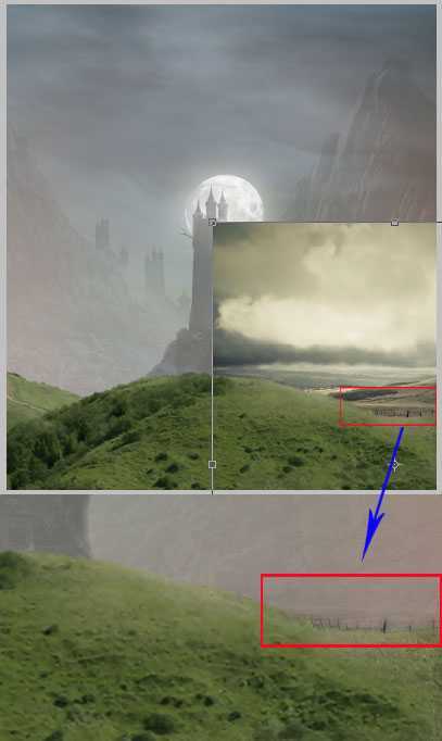 ‘PS合成童话中的恐怖城堡场景‘