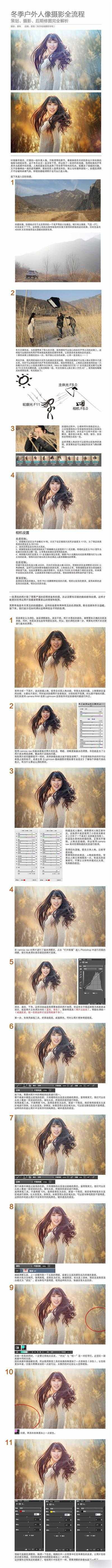 ‘冬季户外美女人像摄影全流程解析‘