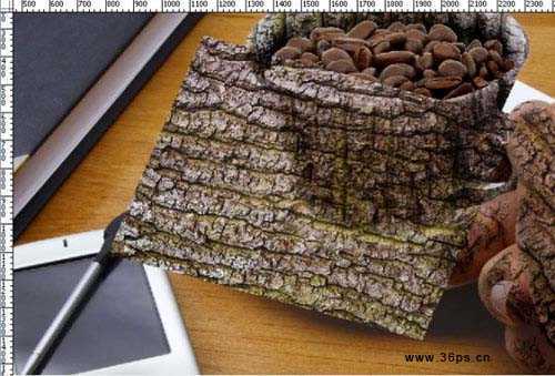 ‘Photoshop合成创意的绿色生态咖啡海报图片‘