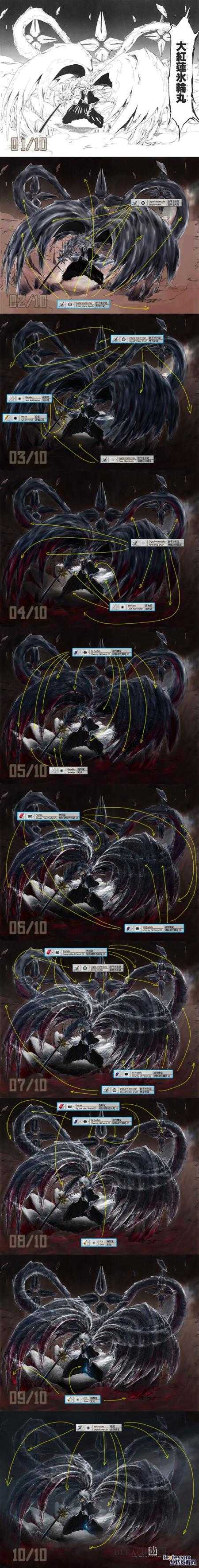 Painter9/Painter 11常用画笔示意 Painter教程 技术分享