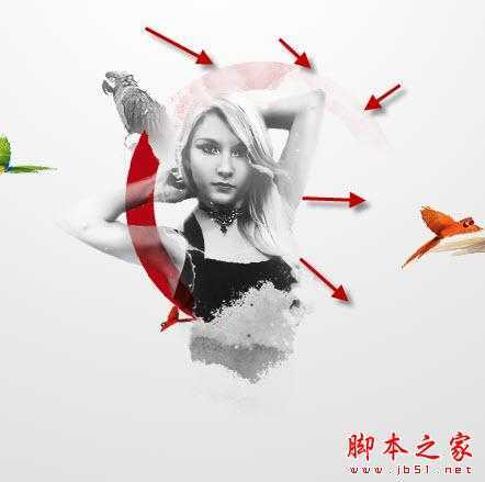 ‘Photoshop制作简洁抽象的人物插画‘