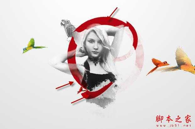 ‘Photoshop制作简洁抽象的人物插画‘