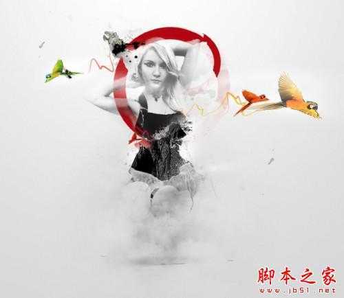 ‘Photoshop制作简洁抽象的人物插画‘