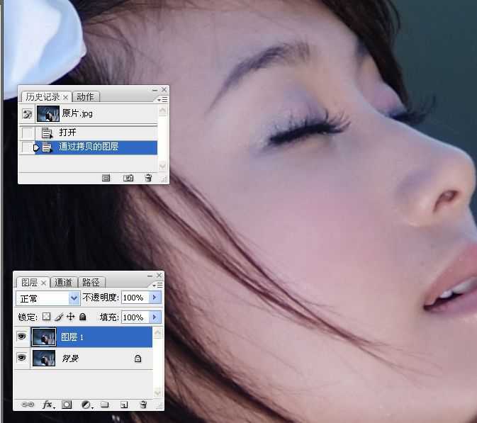 ‘Photoshop使用LAB模式为偏暗的美女图片调出通透的阿宝色效果‘