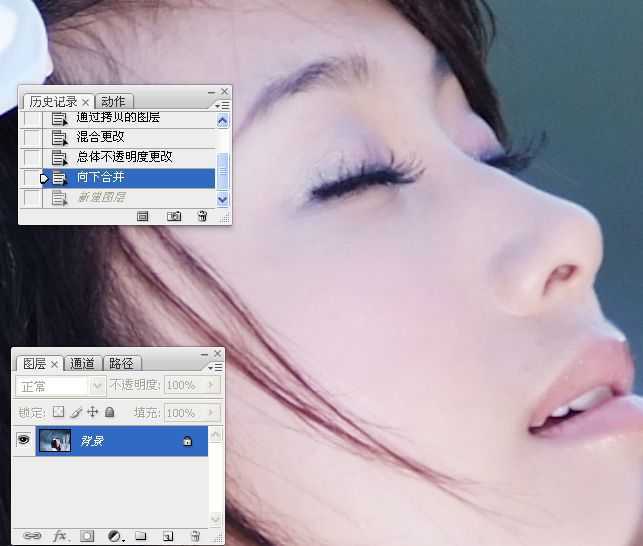 ‘Photoshop使用LAB模式为偏暗的美女图片调出通透的阿宝色效果‘