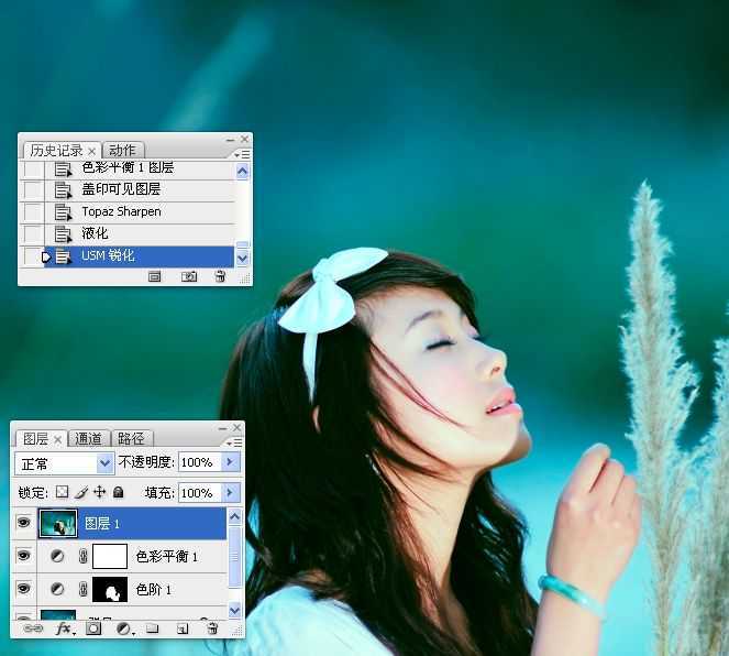 ‘Photoshop使用LAB模式为偏暗的美女图片调出通透的阿宝色效果‘