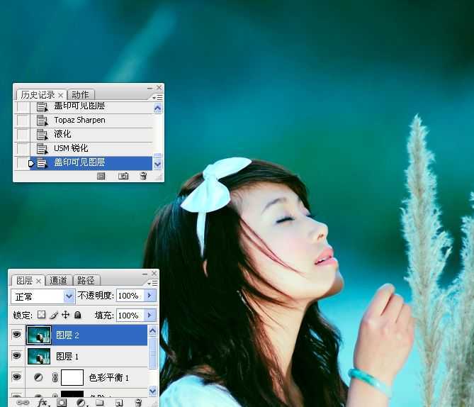 ‘Photoshop使用LAB模式为偏暗的美女图片调出通透的阿宝色效果‘