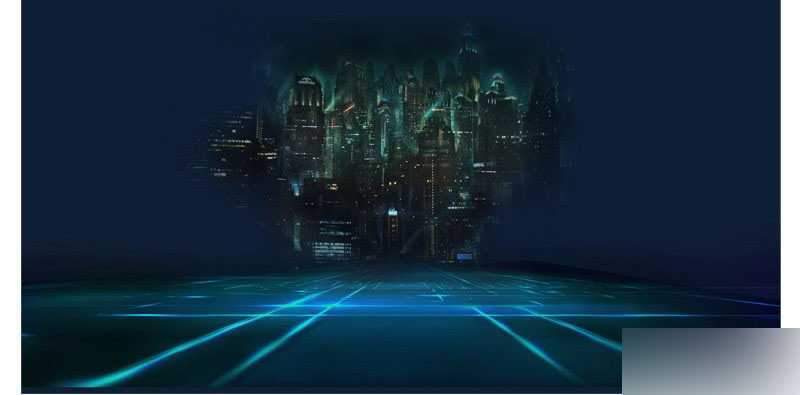 ‘PS合成一个充满科幻感的未来游戏场景‘