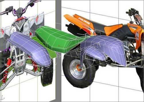 3Ds max制作豪华四轮摩托车教程