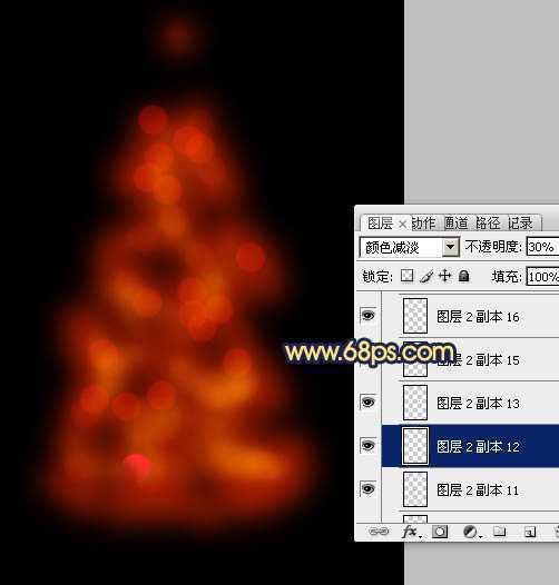 ‘Photoshop打造斑斓的光影圣诞树‘