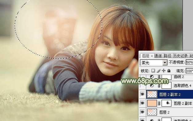 ‘Photoshop为外景图片加上唯美的暖色逆光‘