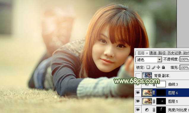 ‘Photoshop为外景图片加上唯美的暖色逆光‘