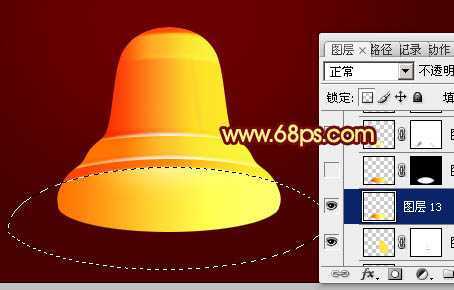 ‘Photoshop制作漂亮的金色圣诞铃铛‘