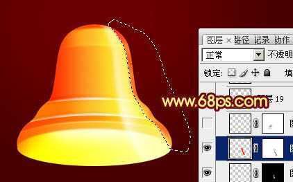 ‘Photoshop制作漂亮的金色圣诞铃铛‘