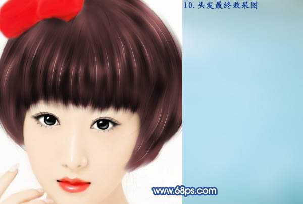 ‘photoshop下将美女图片转为甜美清纯的仿手绘效果(衣服变色)‘