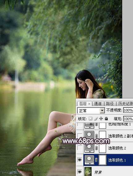 ‘Photoshop为水景美女图片打造出高对比的暖色特效‘