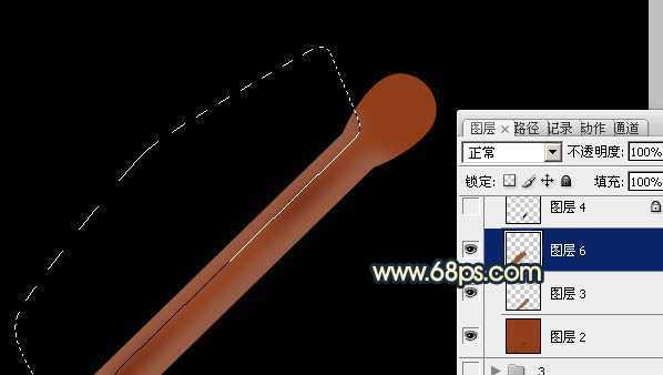 ‘Photoshop设计制作出逼真的正在燃烧的火柴‘