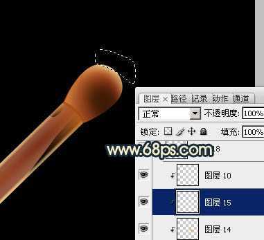 ‘Photoshop设计制作出逼真的正在燃烧的火柴‘