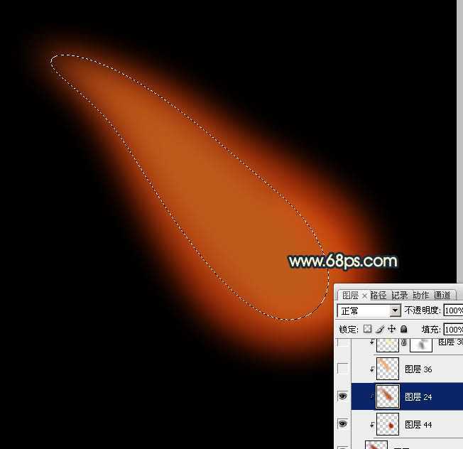 ‘Photoshop设计制作出逼真的正在燃烧的火柴‘