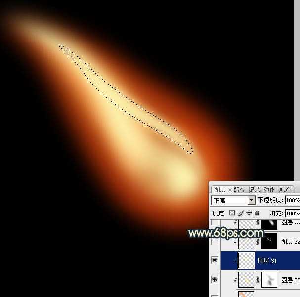 ‘Photoshop设计制作出逼真的正在燃烧的火柴‘