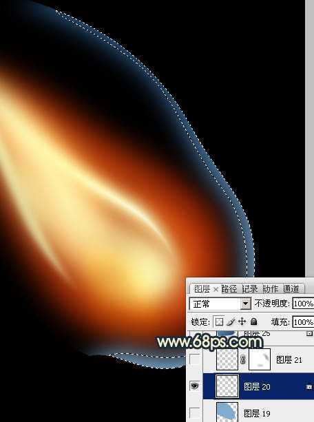 ‘Photoshop设计制作出逼真的正在燃烧的火柴‘