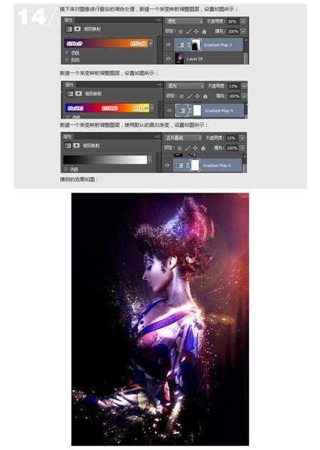 ‘ps给照片添加漂亮的动态光影粒子效果‘