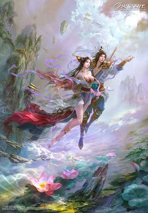‘photoshop鼠绘奇幻的仙女插画‘