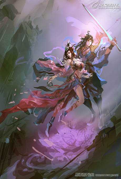 ‘photoshop鼠绘奇幻的仙女插画‘