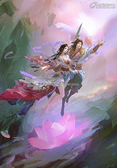 ‘photoshop鼠绘奇幻的仙女插画‘